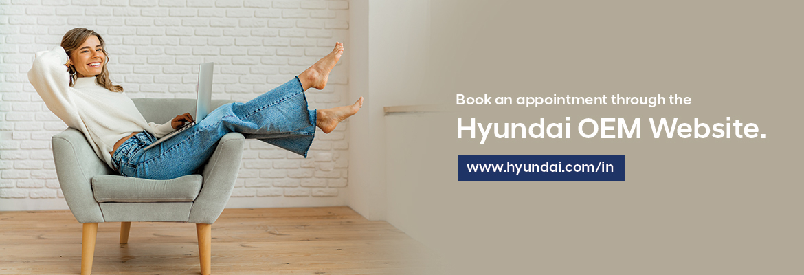 Book an appointment through the Hyundai OEM Website