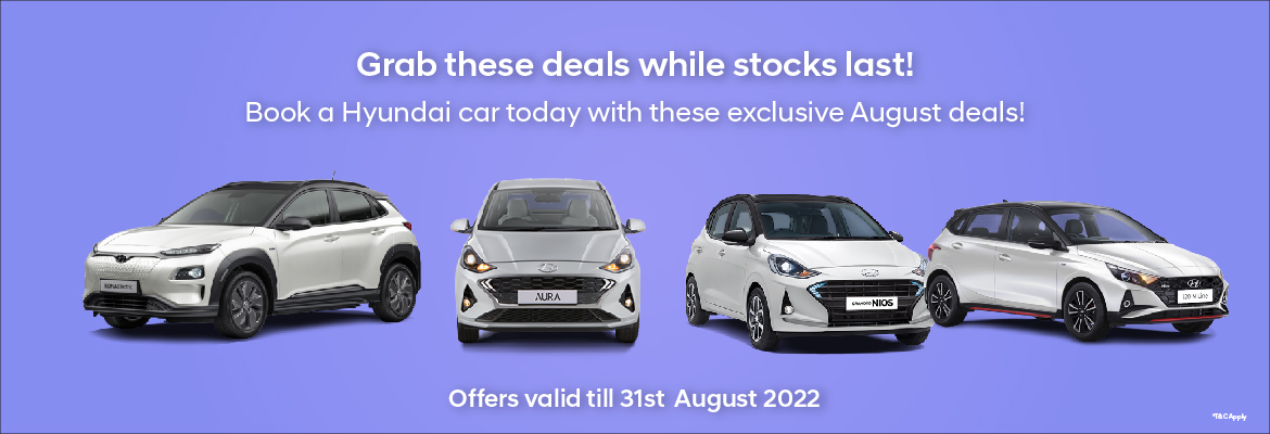 Hyundai Cars August 2022 Discounts and Offers